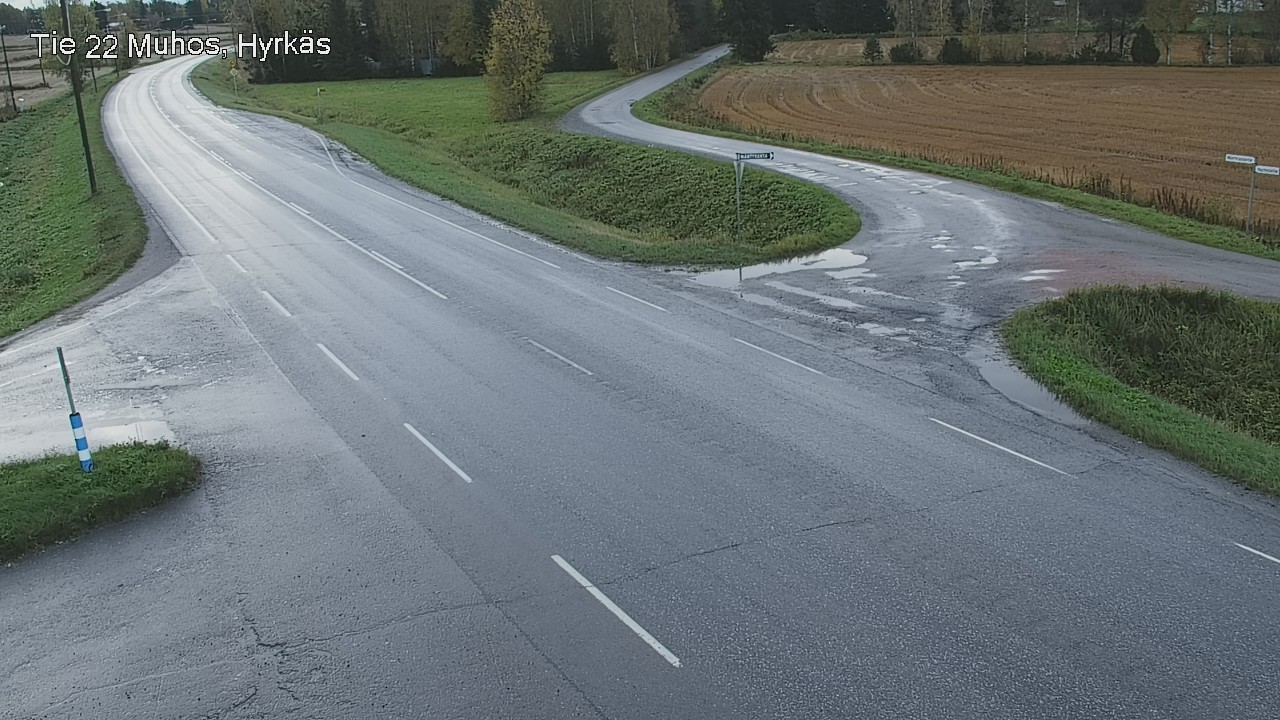 Weather Camera Image Road 22 Muhos, Hyrkäs, Muhos, Pohjois-Pohjanmaa