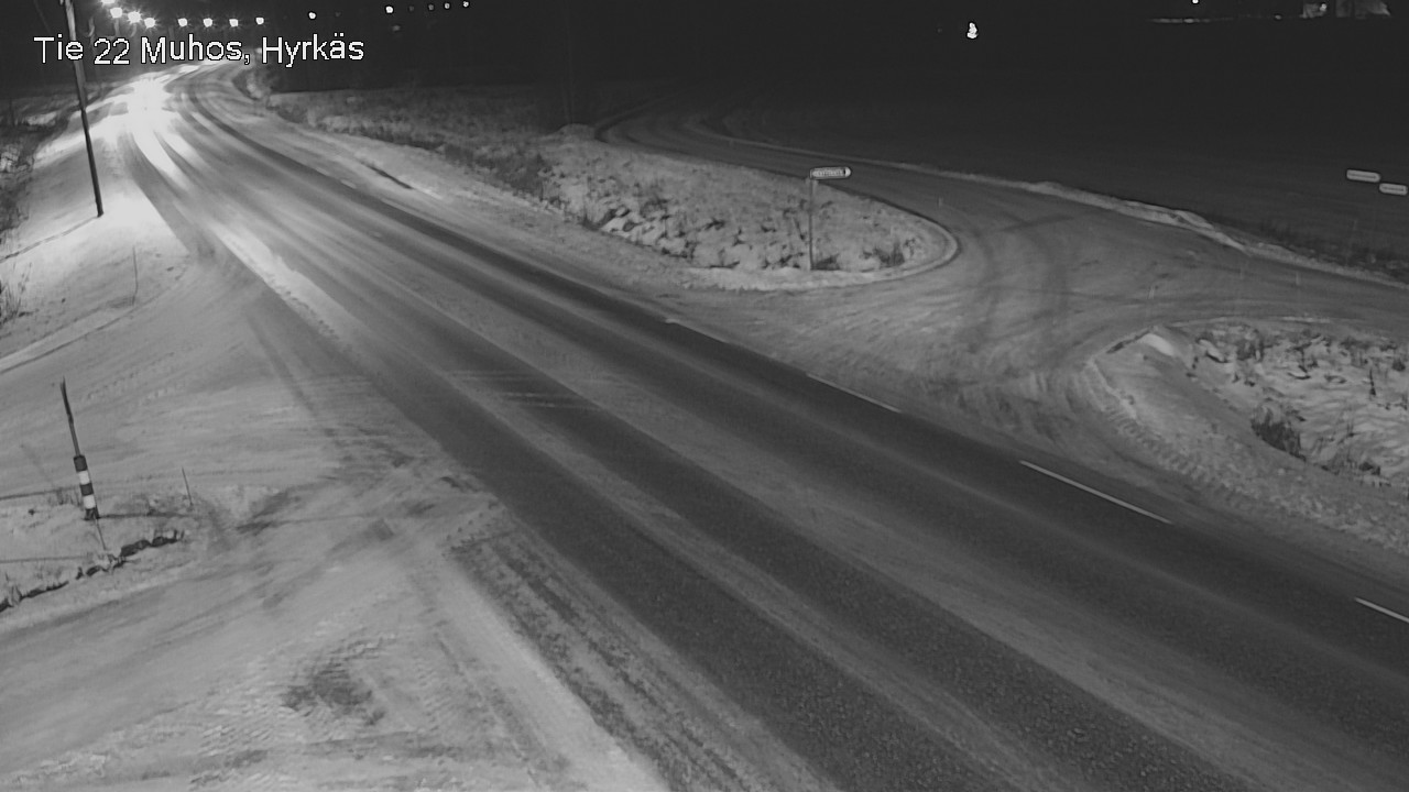 Weather Camera Image Väg 22 Muhos, Hyrkäs, Muhos, Pohjois-Pohjanmaa