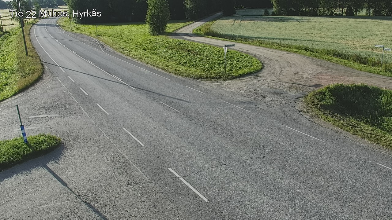Weather Camera Image Road 22 Muhos, Hyrkäs, Muhos, Pohjois-Pohjanmaa