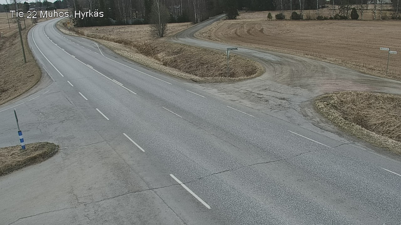 Weather Camera Image Väg 22 Muhos, Hyrkäs, Muhos, Pohjois-Pohjanmaa