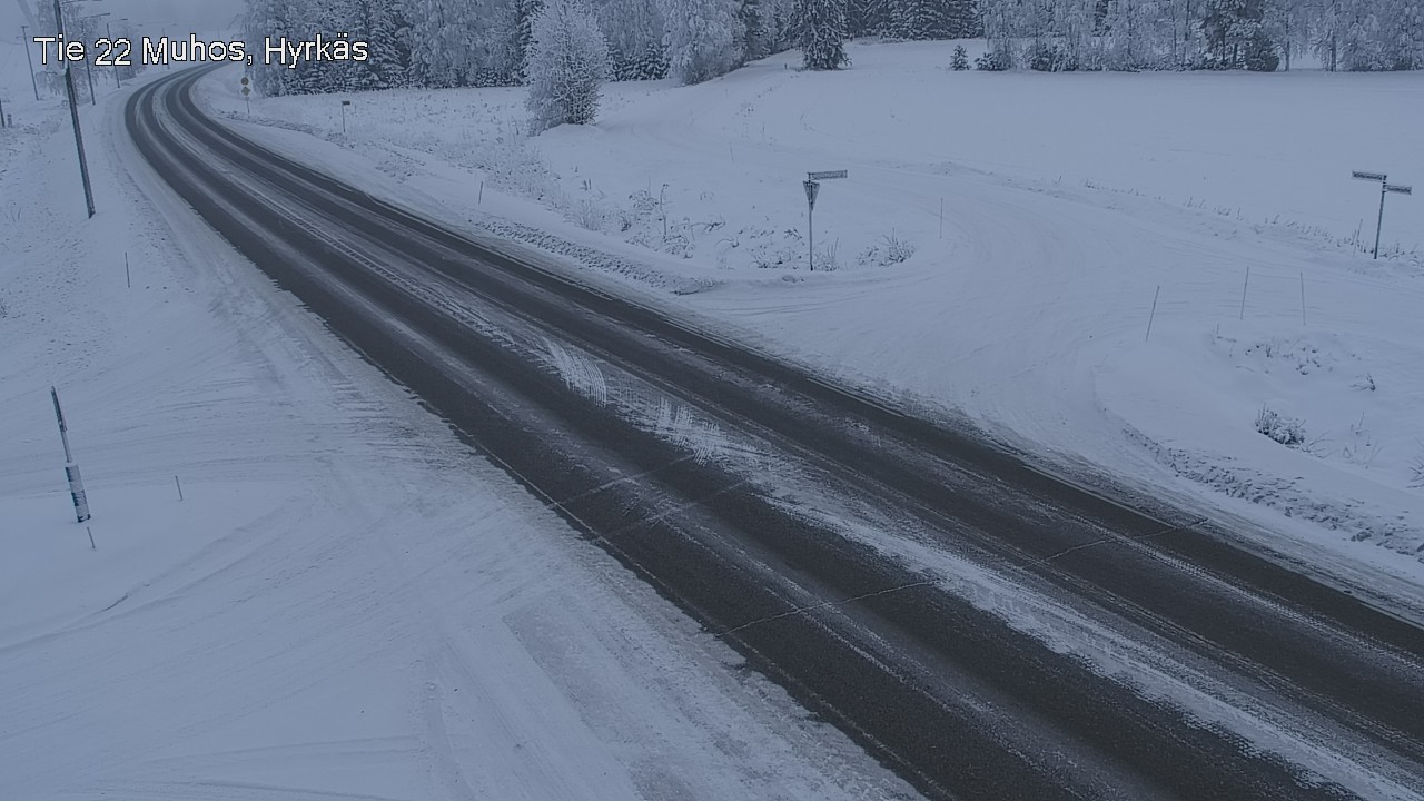 Weather Camera Image Väg 22 Muhos, Hyrkäs, Muhos, Pohjois-Pohjanmaa
