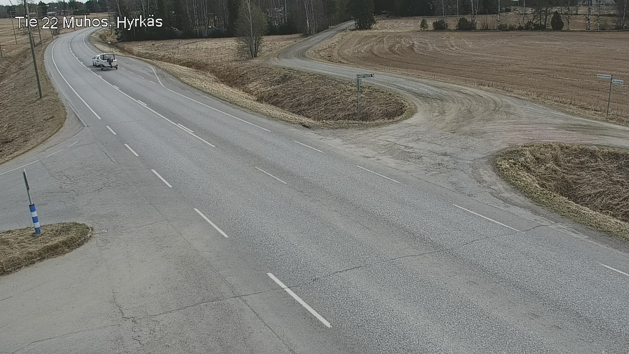 Weather Camera Image Väg 22 Muhos, Hyrkäs, Muhos, Pohjois-Pohjanmaa