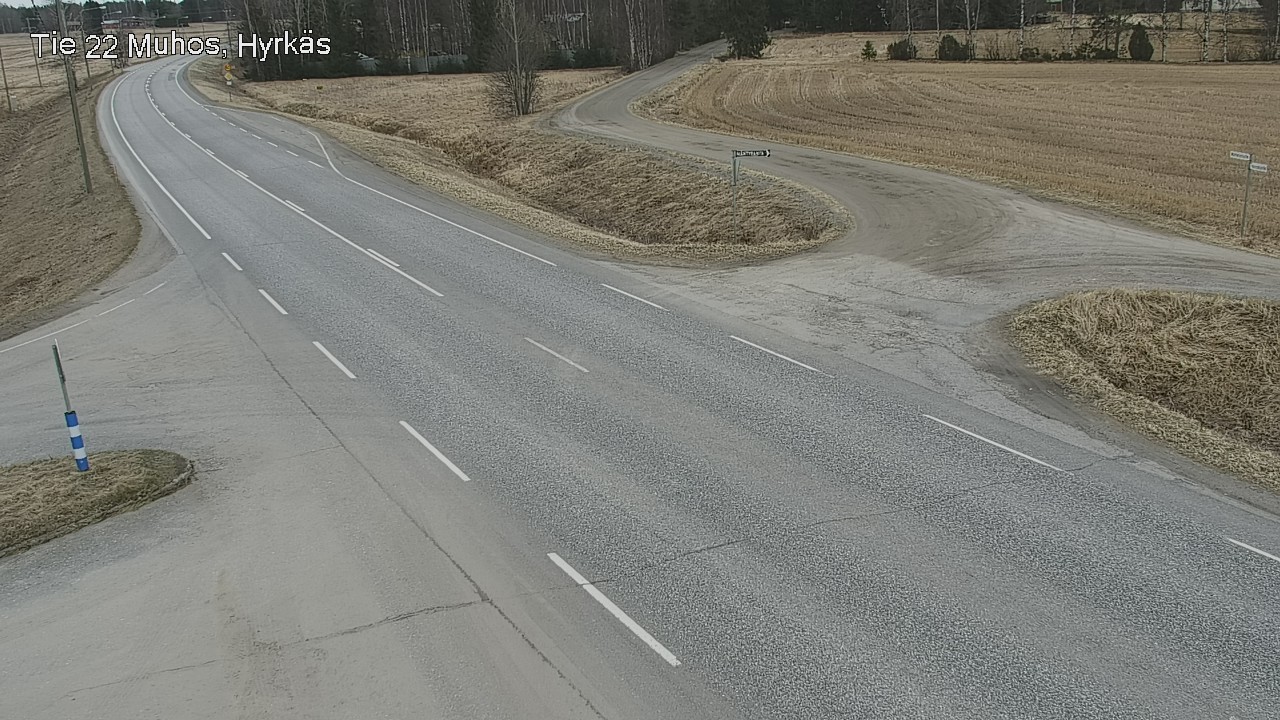Weather Camera Image Road 22 Muhos, Hyrkäs, Muhos, Pohjois-Pohjanmaa