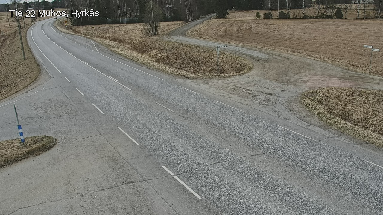 Weather Camera Image Väg 22 Muhos, Hyrkäs, Muhos, Pohjois-Pohjanmaa
