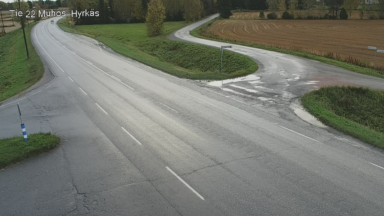Weather Camera Image Road 22 Muhos, Hyrkäs, Muhos, Pohjois-Pohjanmaa