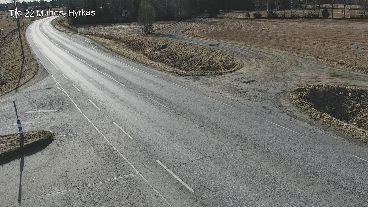 Weather Camera Image Road 22 Muhos, Hyrkäs, Muhos, Pohjois-Pohjanmaa