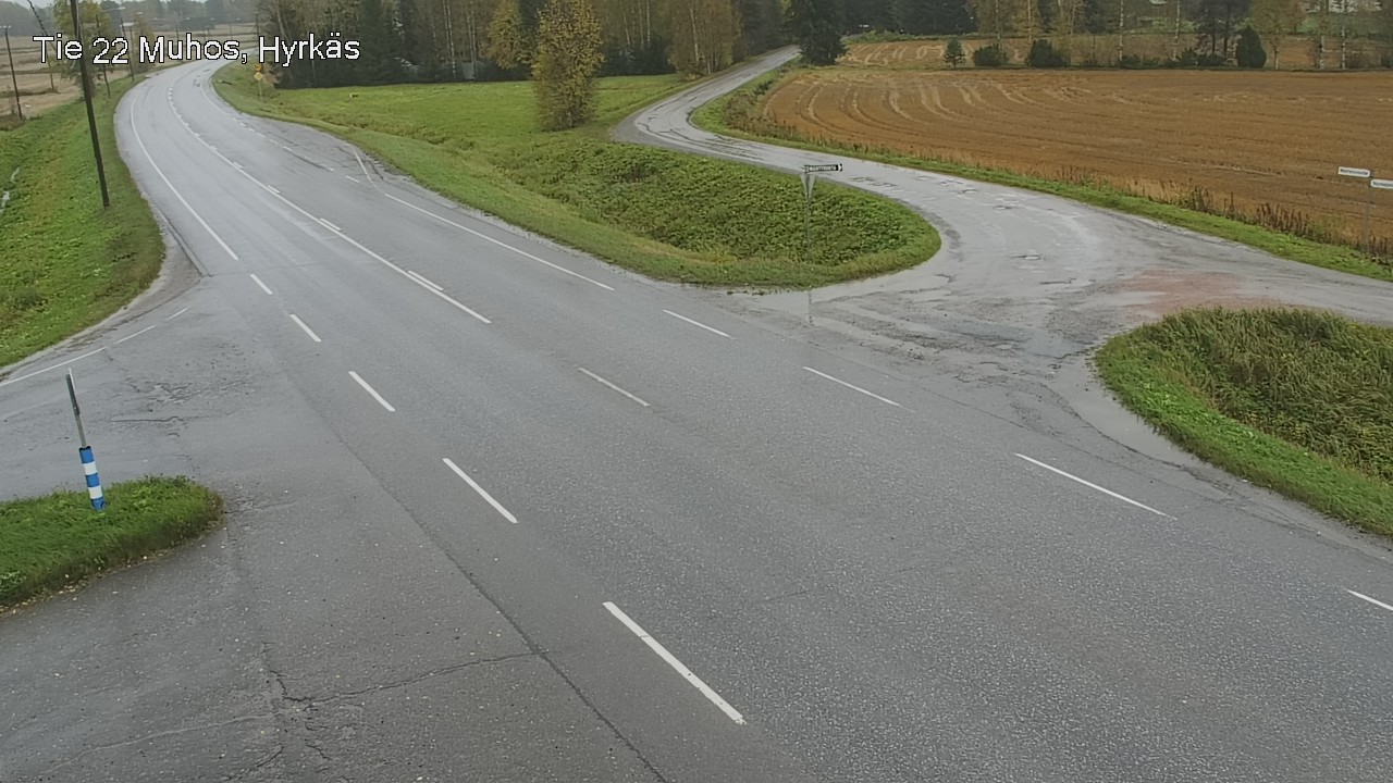 Weather Camera Image Väg 22 Muhos, Hyrkäs, Muhos, Pohjois-Pohjanmaa