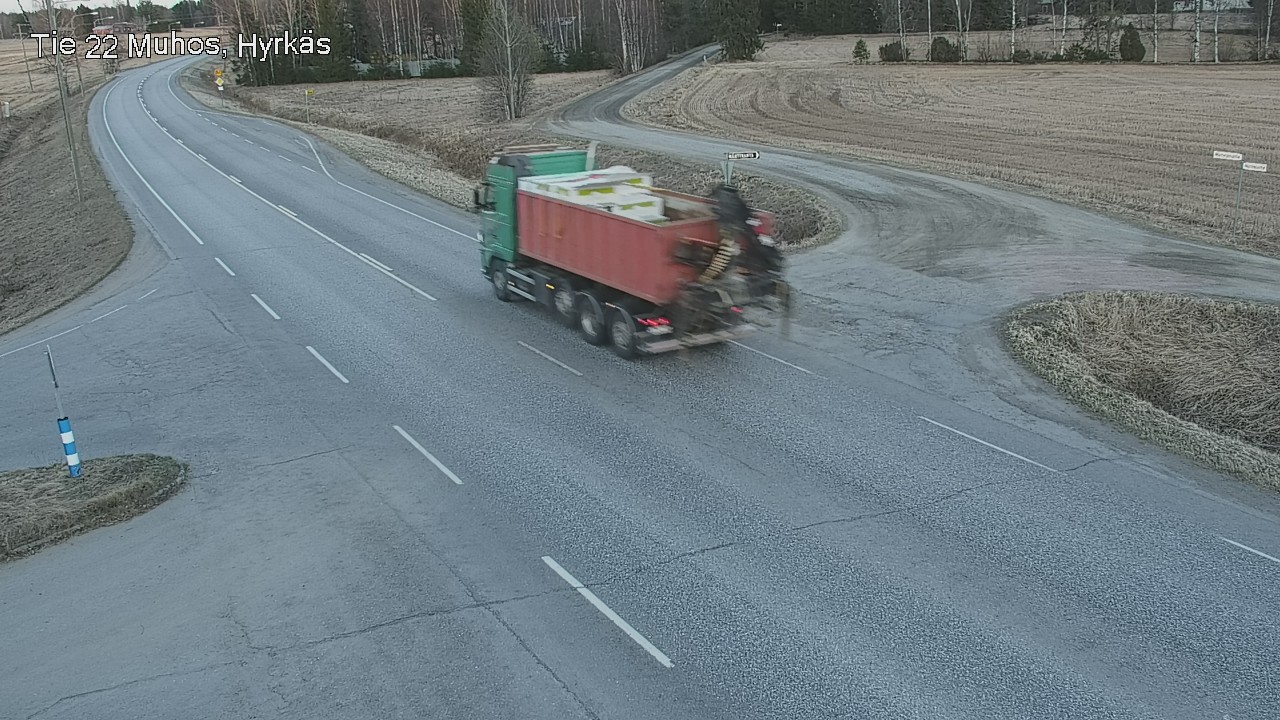 Weather Camera Image Road 22 Muhos, Hyrkäs, Muhos, Pohjois-Pohjanmaa