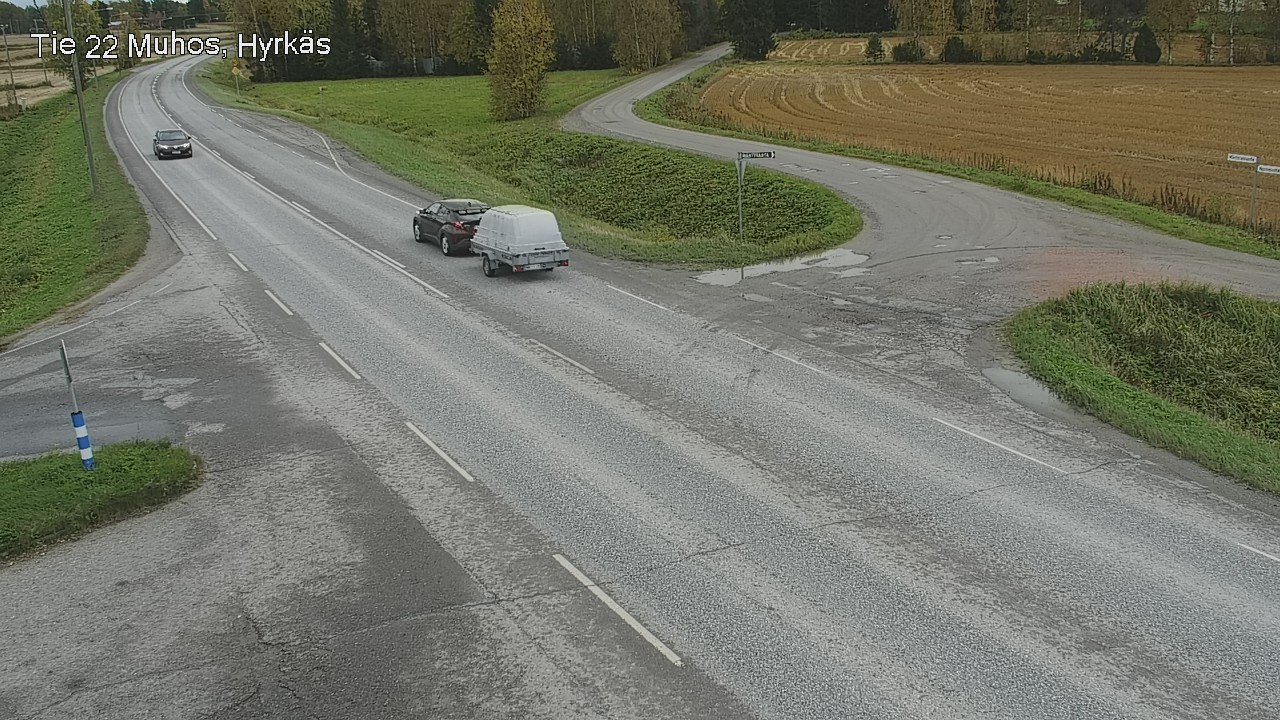 Weather Camera Image Road 22 Muhos, Hyrkäs, Muhos, Pohjois-Pohjanmaa