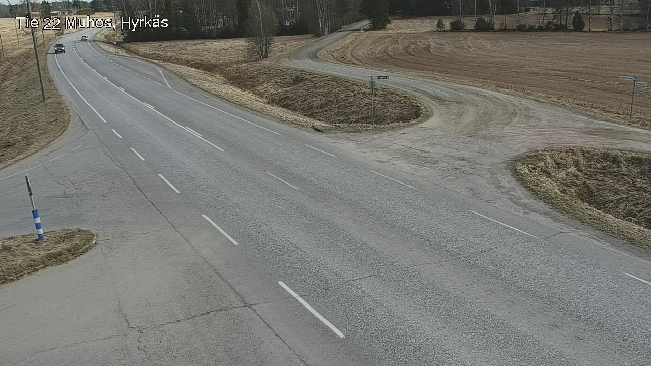 Weather Camera Image Väg 22 Muhos, Hyrkäs, Muhos, Pohjois-Pohjanmaa