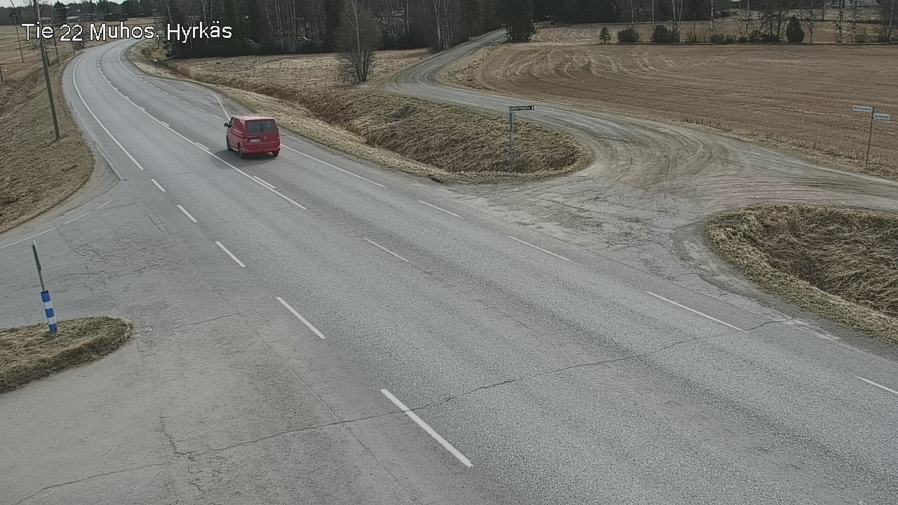 Weather Camera Image Road 22 Muhos, Hyrkäs, Muhos, Pohjois-Pohjanmaa