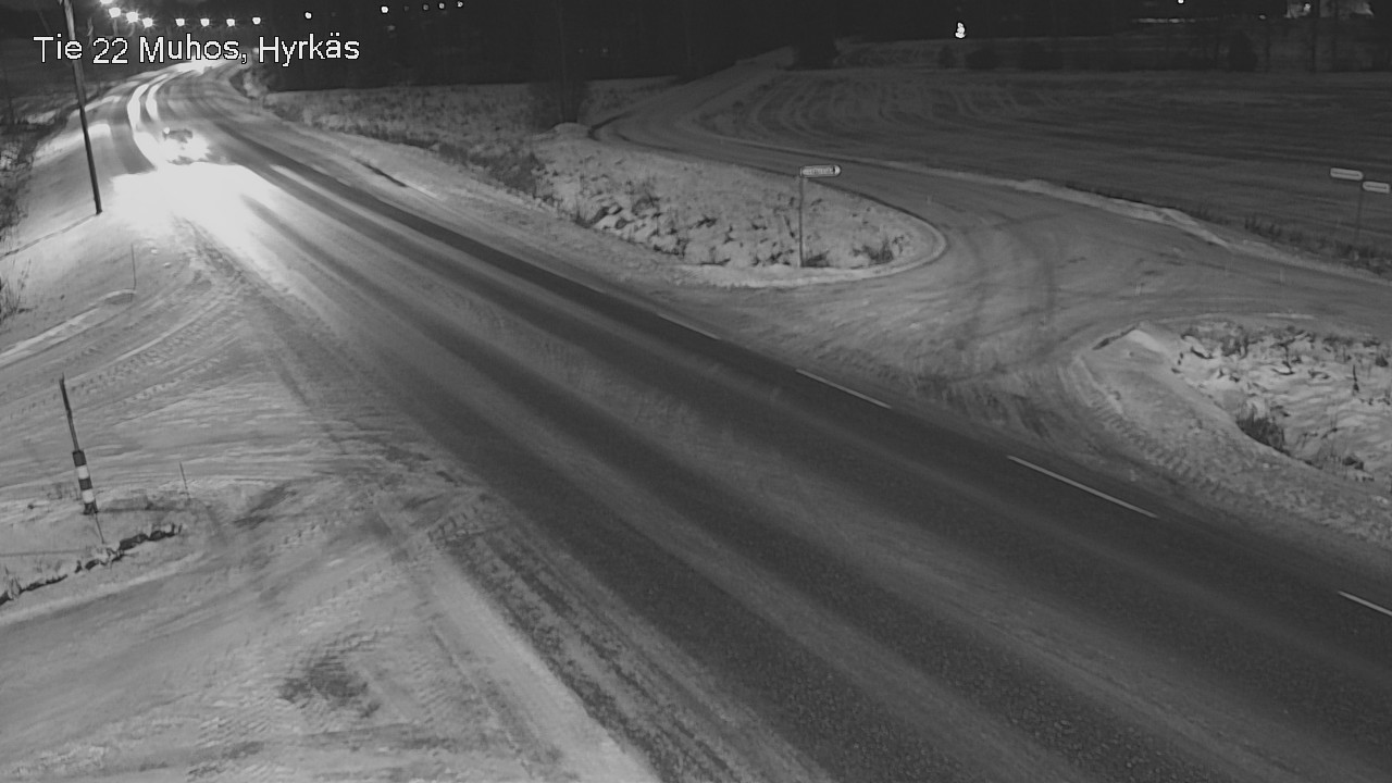 Weather Camera Image Väg 22 Muhos, Hyrkäs, Muhos, Pohjois-Pohjanmaa