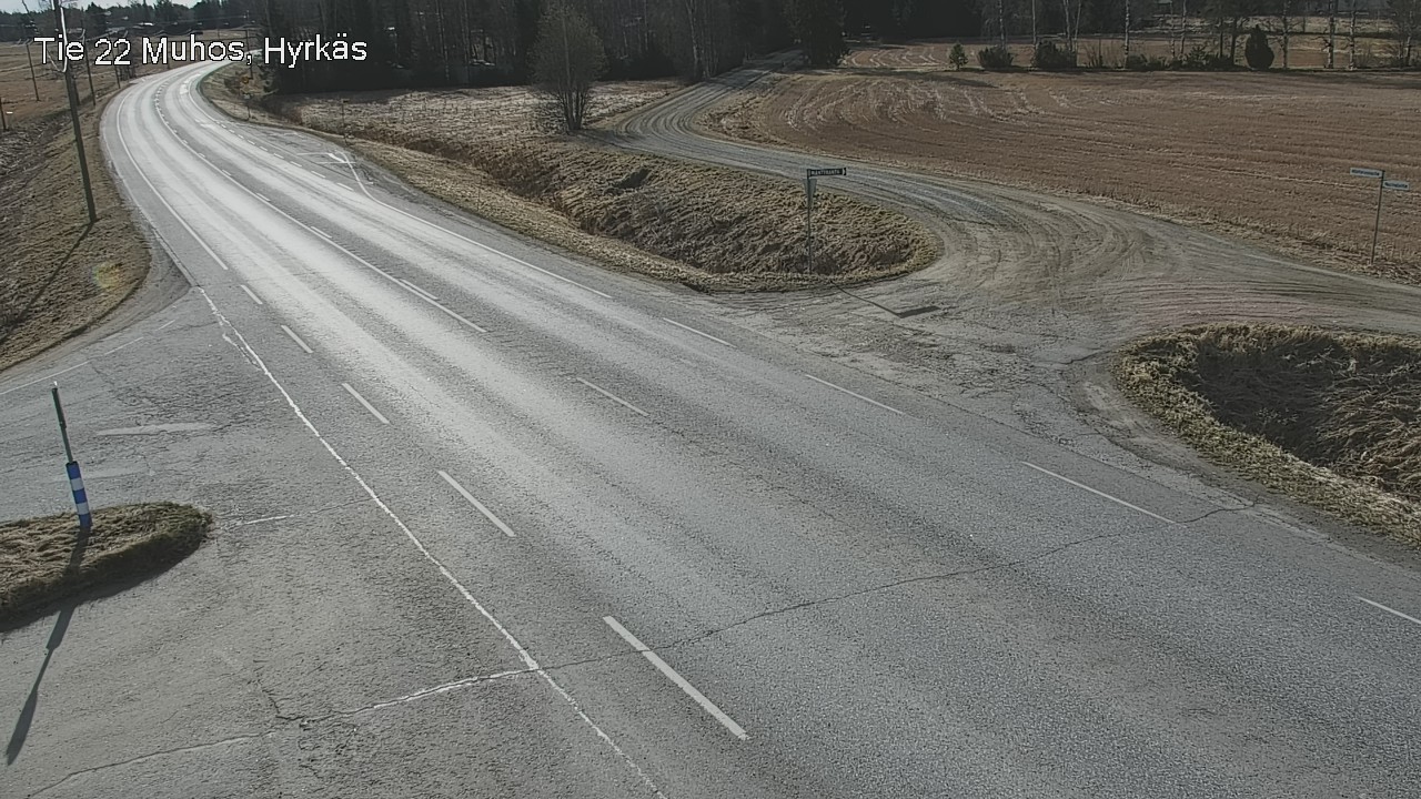 Weather Camera Image Road 22 Muhos, Hyrkäs, Muhos, Pohjois-Pohjanmaa