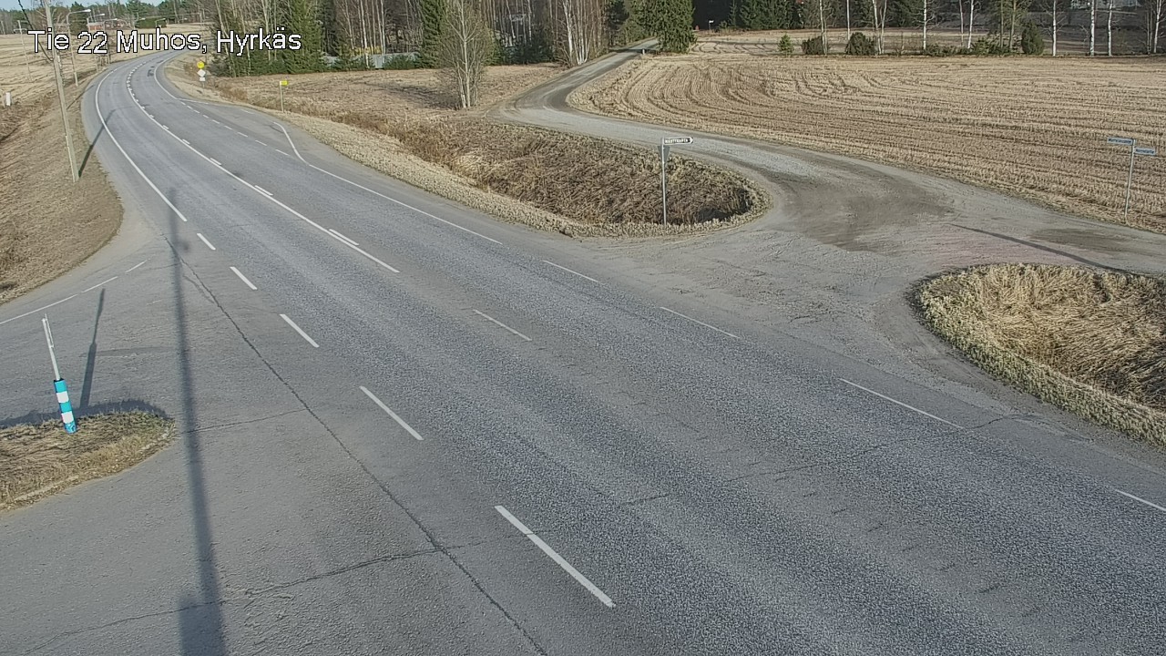 Weather Camera Image Road 22 Muhos, Hyrkäs, Muhos, Pohjois-Pohjanmaa