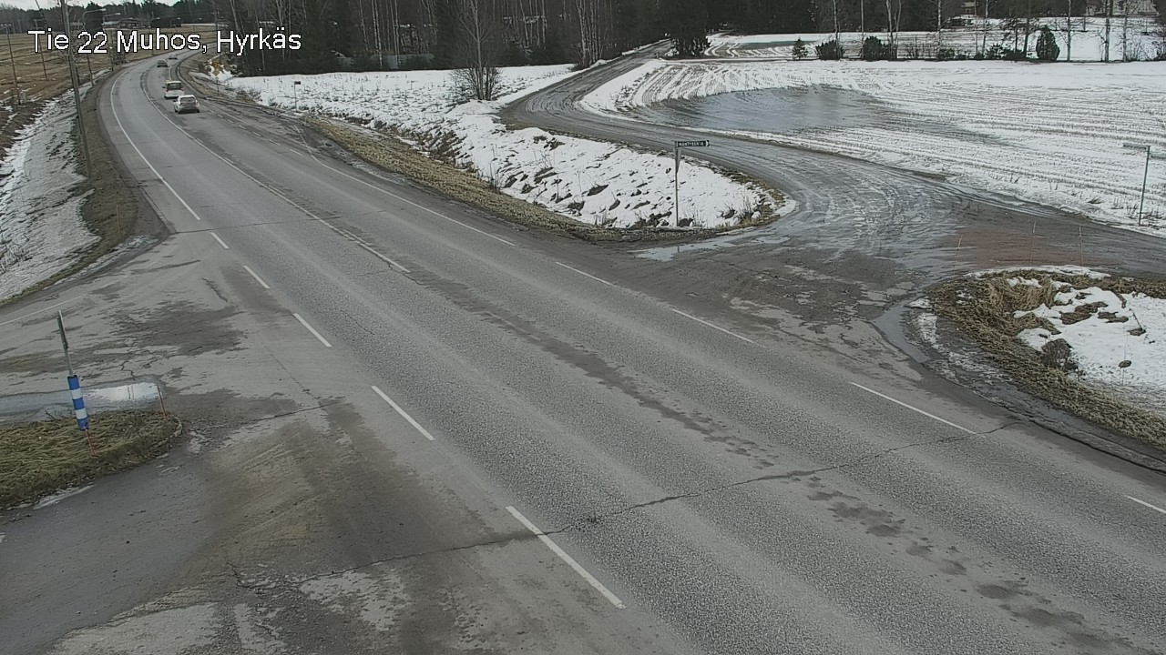 Weather Camera Image Väg 22 Muhos, Hyrkäs, Muhos, Pohjois-Pohjanmaa