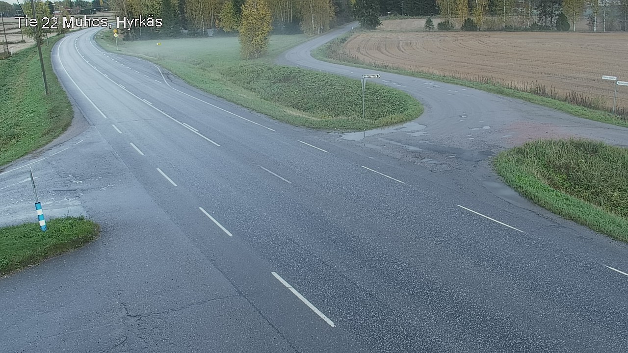 Weather Camera Image Road 22 Muhos, Hyrkäs, Muhos, Pohjois-Pohjanmaa