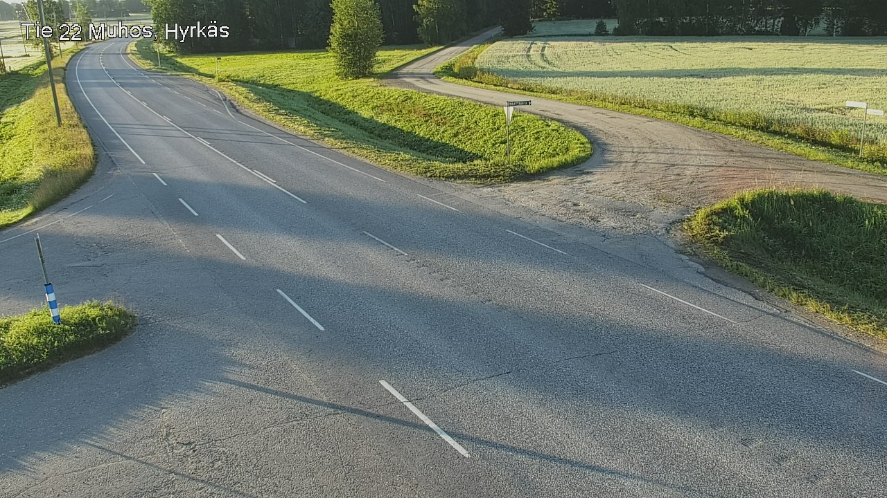 Weather Camera Image Road 22 Muhos, Hyrkäs, Muhos, Pohjois-Pohjanmaa