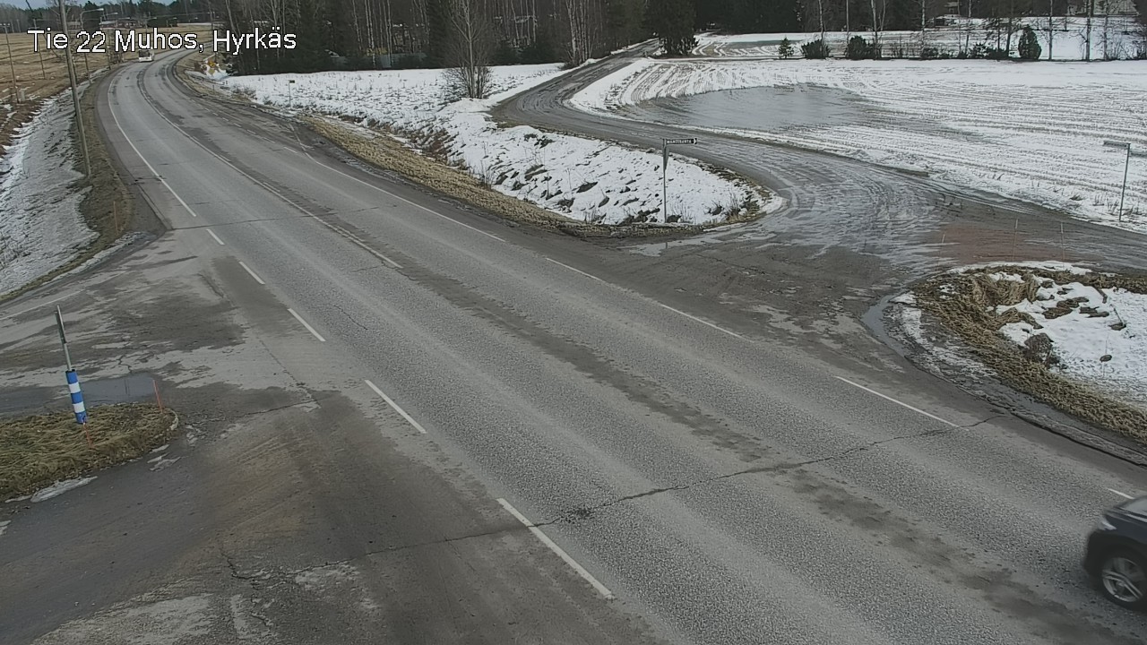 Weather Camera Image Väg 22 Muhos, Hyrkäs, Muhos, Pohjois-Pohjanmaa