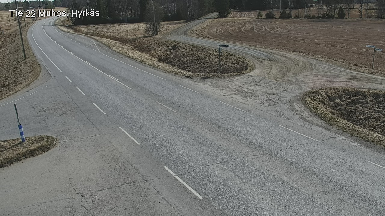 Weather Camera Image Road 22 Muhos, Hyrkäs, Muhos, Pohjois-Pohjanmaa