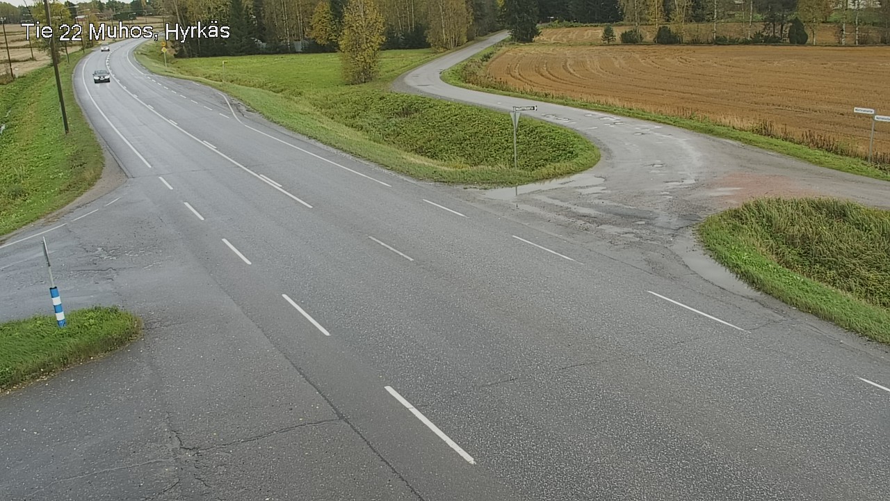 Weather Camera Image Väg 22 Muhos, Hyrkäs, Muhos, Pohjois-Pohjanmaa