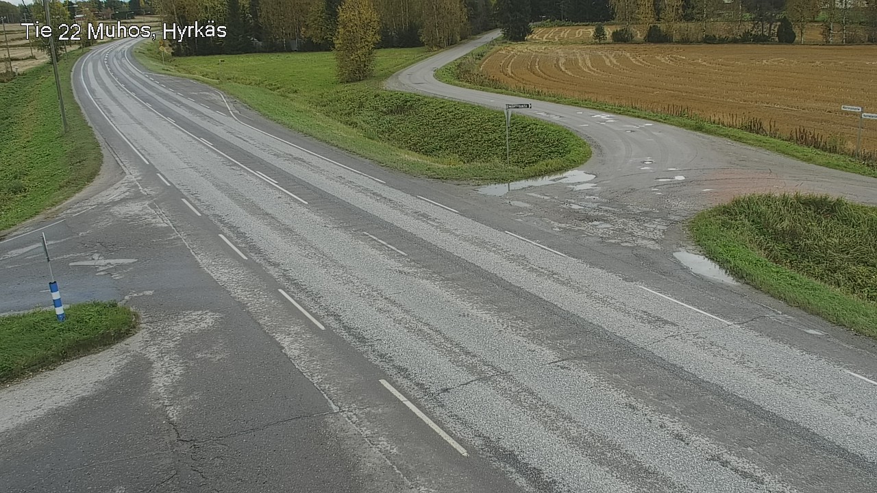Weather Camera Image Road 22 Muhos, Hyrkäs, Muhos, Pohjois-Pohjanmaa