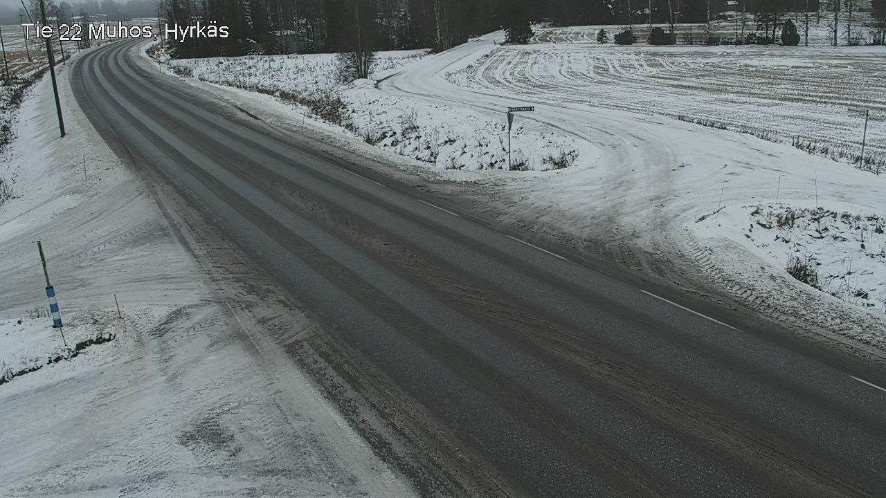Weather Camera Image Road 22 Muhos, Hyrkäs, Muhos, Pohjois-Pohjanmaa