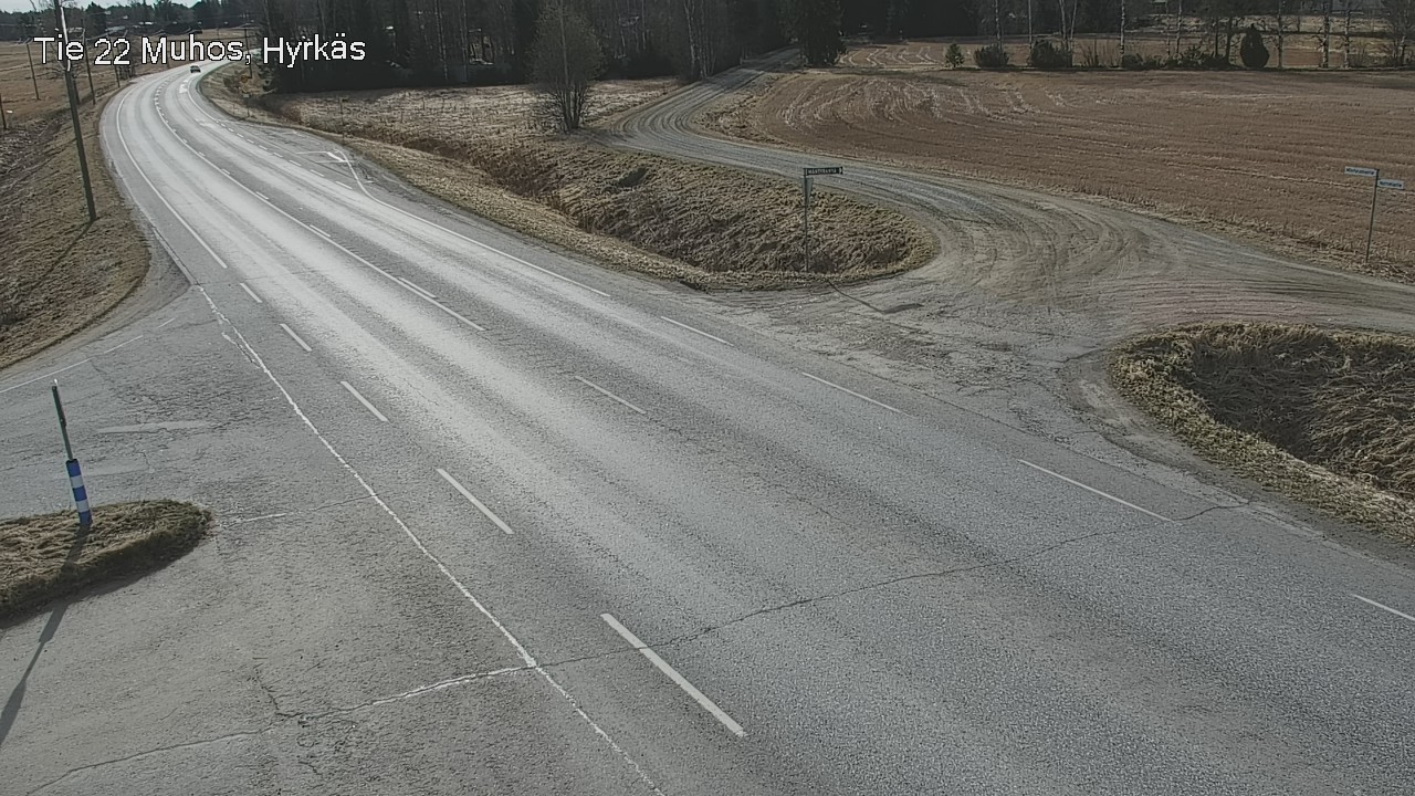Weather Camera Image Road 22 Muhos, Hyrkäs, Muhos, Pohjois-Pohjanmaa