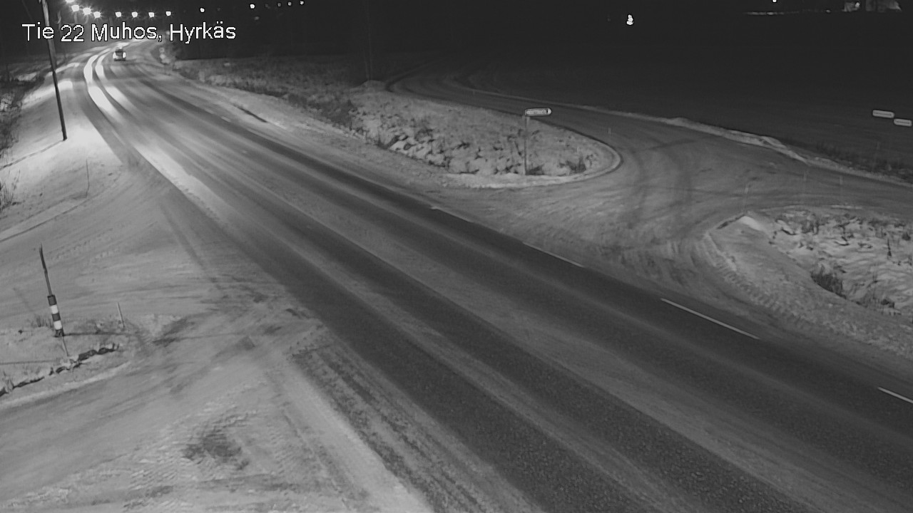 Weather Camera Image Väg 22 Muhos, Hyrkäs, Muhos, Pohjois-Pohjanmaa