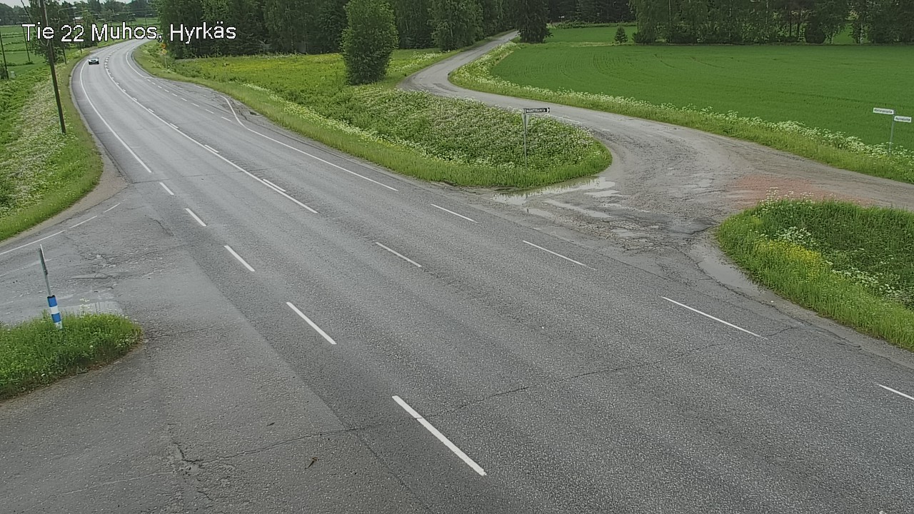 Weather Camera Image Road 22 Muhos, Hyrkäs, Muhos, Pohjois-Pohjanmaa
