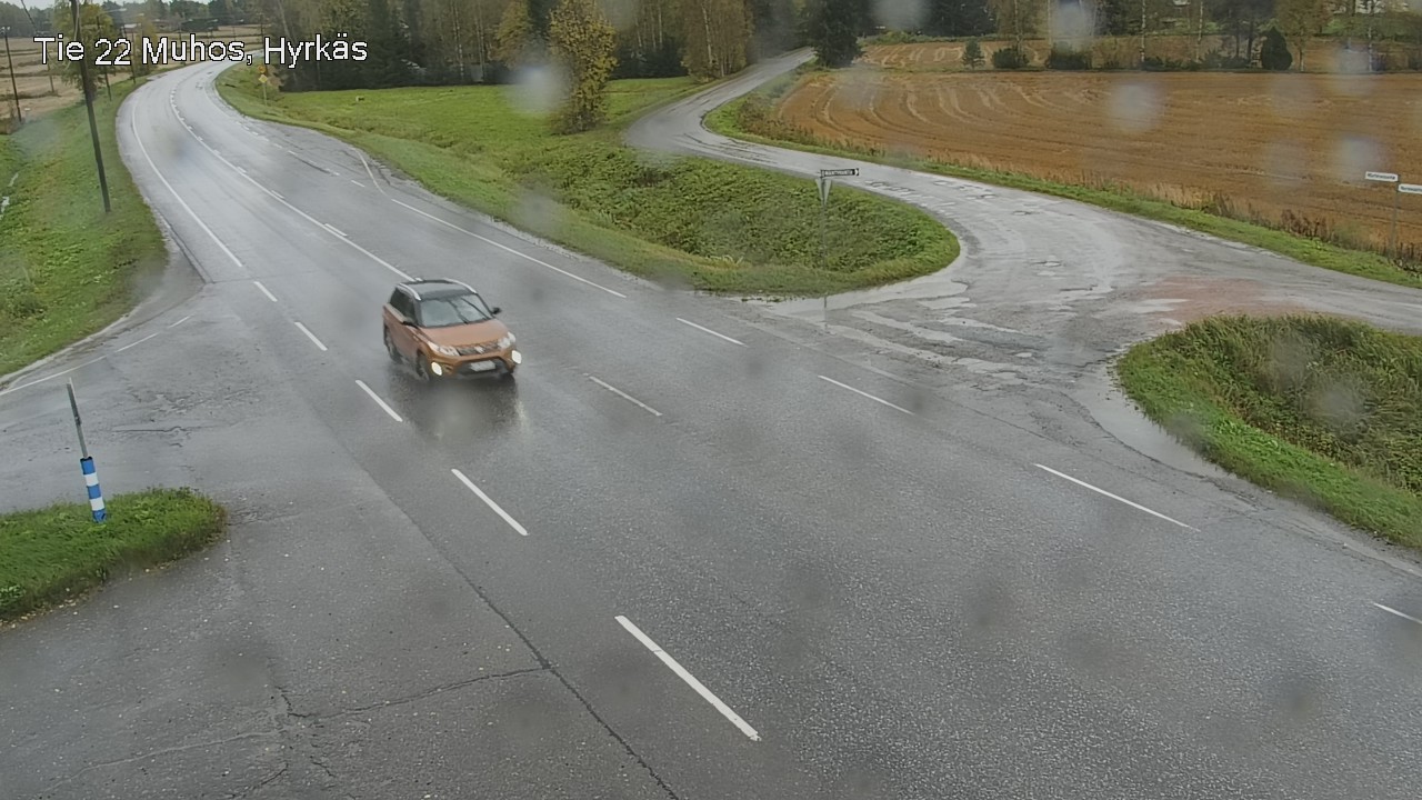 Weather Camera Image Väg 22 Muhos, Hyrkäs, Muhos, Pohjois-Pohjanmaa