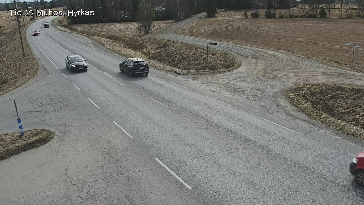 Weather Camera Image Väg 22 Muhos, Hyrkäs, Muhos, Pohjois-Pohjanmaa