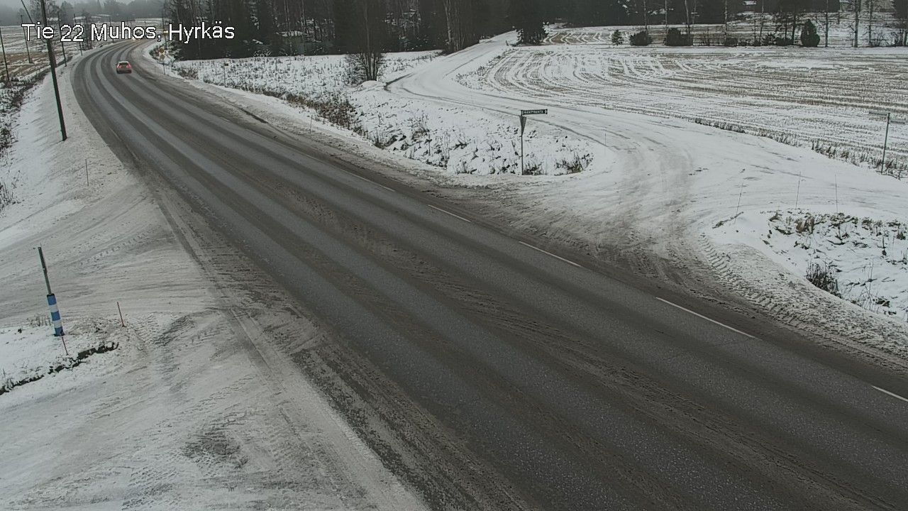 Weather Camera Image Road 22 Muhos, Hyrkäs, Muhos, Pohjois-Pohjanmaa