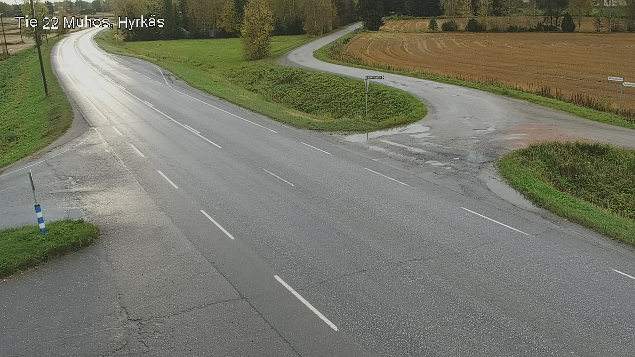 Weather Camera Image Road 22 Muhos, Hyrkäs, Muhos, Pohjois-Pohjanmaa