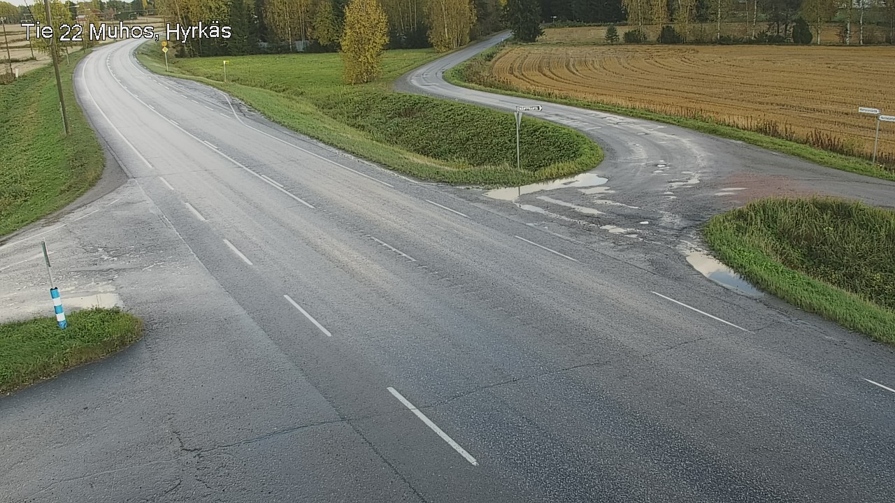 Weather Camera Image Road 22 Muhos, Hyrkäs, Muhos, Pohjois-Pohjanmaa