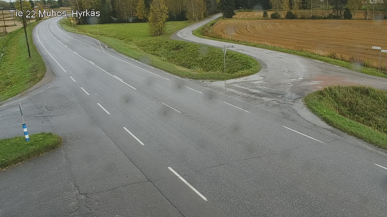 Weather Camera Image Väg 22 Muhos, Hyrkäs, Muhos, Pohjois-Pohjanmaa