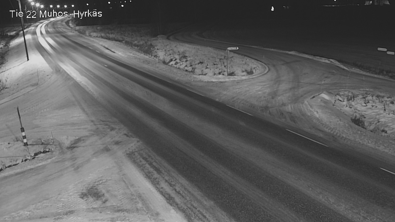 Weather Camera Image Väg 22 Muhos, Hyrkäs, Muhos, Pohjois-Pohjanmaa