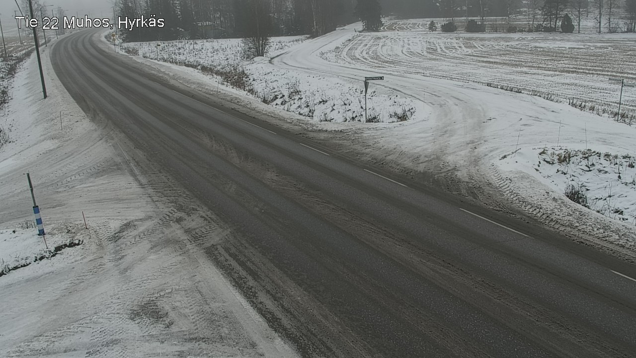 Weather Camera Image Road 22 Muhos, Hyrkäs, Muhos, Pohjois-Pohjanmaa