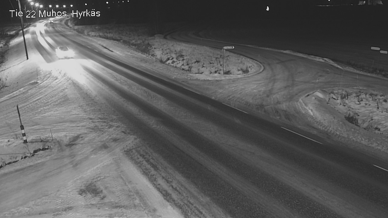 Weather Camera Image Väg 22 Muhos, Hyrkäs, Muhos, Pohjois-Pohjanmaa