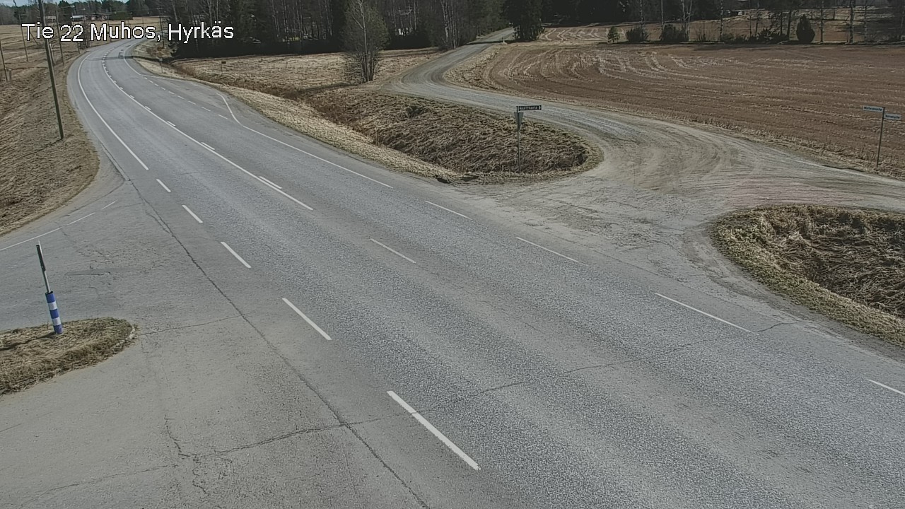 Weather Camera Image Väg 22 Muhos, Hyrkäs, Muhos, Pohjois-Pohjanmaa