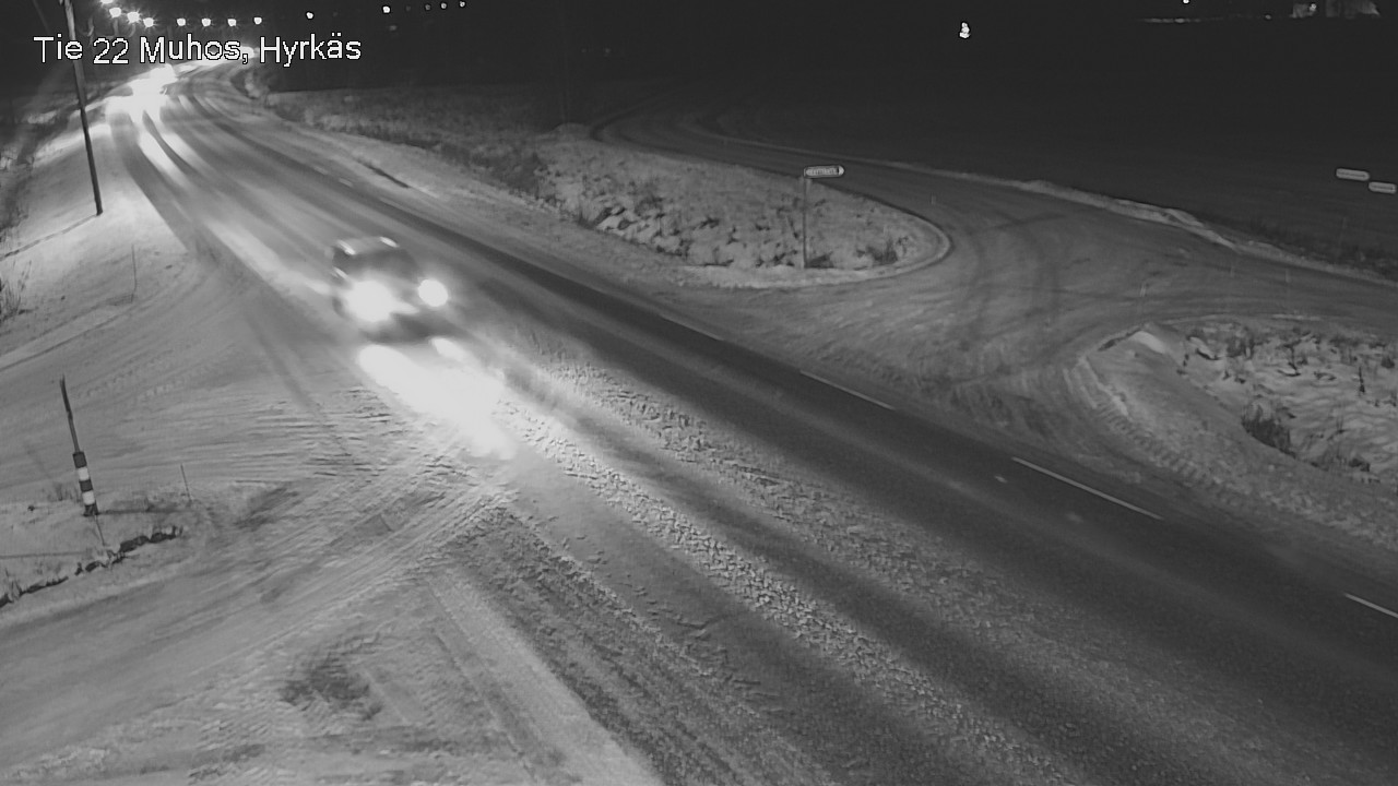 Weather Camera Image Väg 22 Muhos, Hyrkäs, Muhos, Pohjois-Pohjanmaa