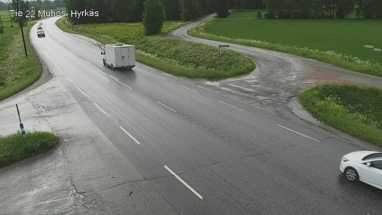 Weather Camera Image Väg 22 Muhos, Hyrkäs, Muhos, Pohjois-Pohjanmaa
