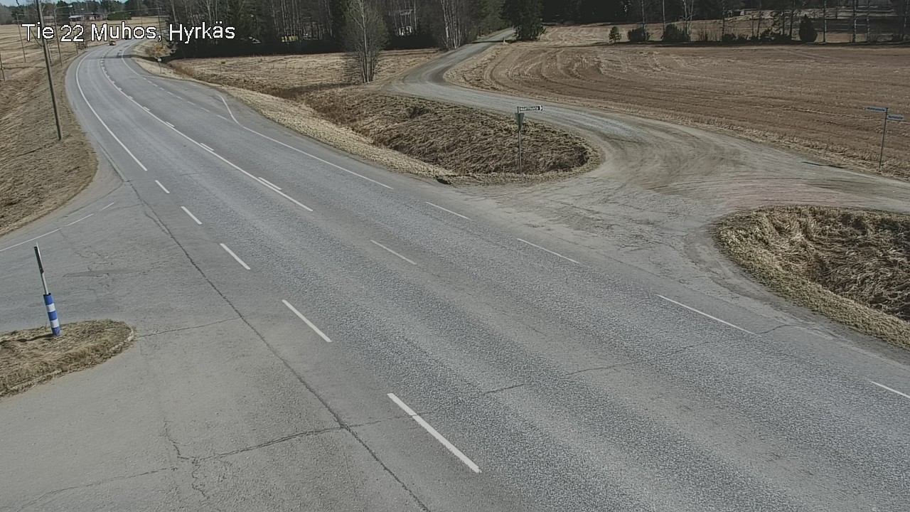 Weather Camera Image Road 22 Muhos, Hyrkäs, Muhos, Pohjois-Pohjanmaa