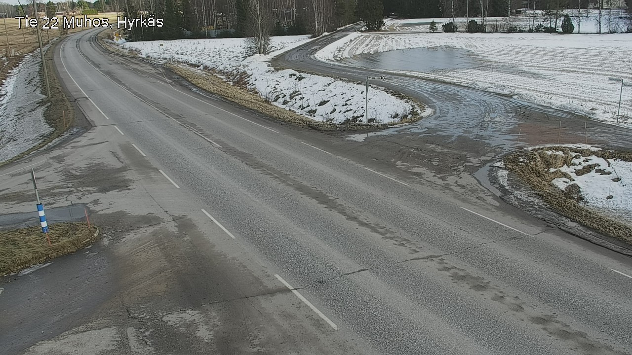 Weather Camera Image Väg 22 Muhos, Hyrkäs, Muhos, Pohjois-Pohjanmaa