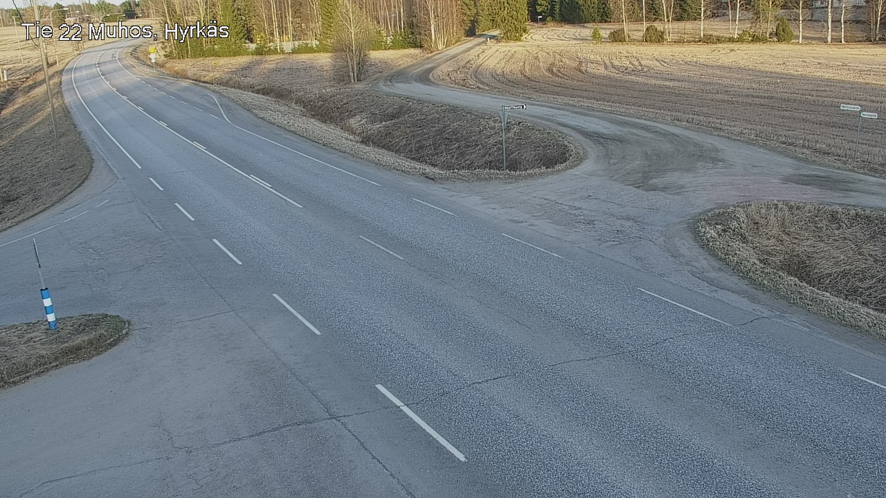 Weather Camera Image Road 22 Muhos, Hyrkäs, Muhos, Pohjois-Pohjanmaa