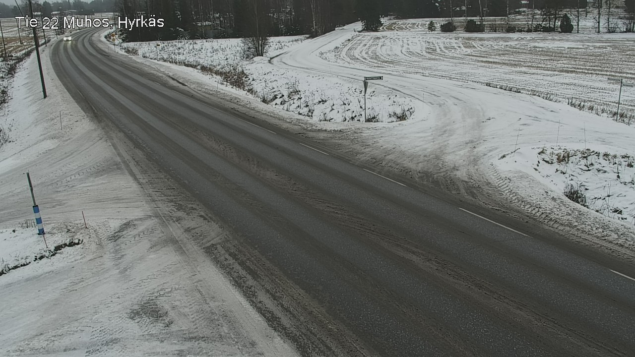 Weather Camera Image Road 22 Muhos, Hyrkäs, Muhos, Pohjois-Pohjanmaa