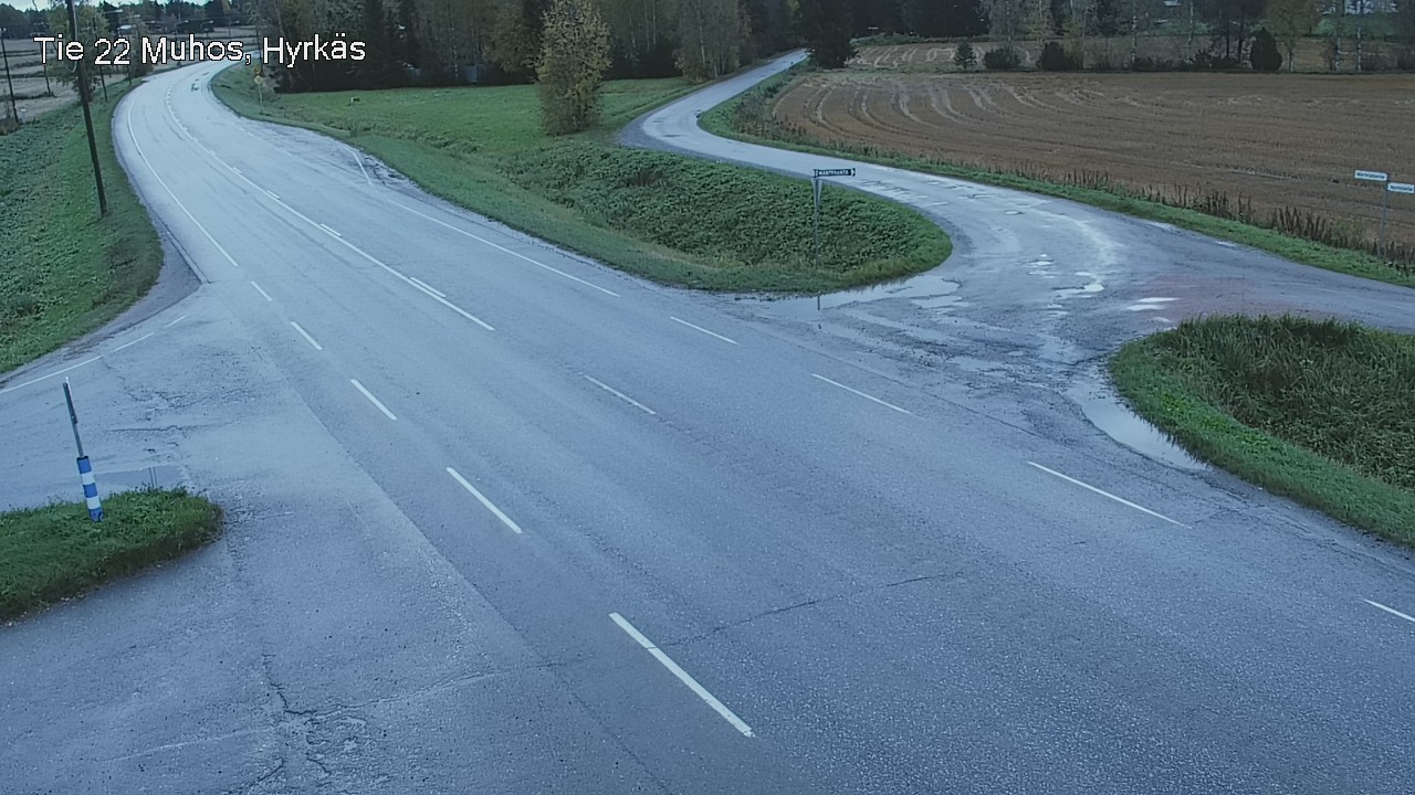 Weather Camera Image Road 22 Muhos, Hyrkäs, Muhos, Pohjois-Pohjanmaa
