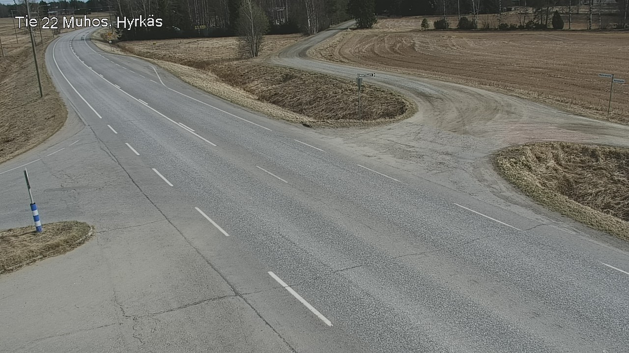 Weather Camera Image Väg 22 Muhos, Hyrkäs, Muhos, Pohjois-Pohjanmaa