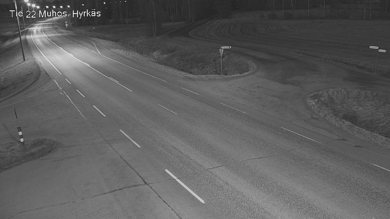 Weather Camera Image Road 22 Muhos, Hyrkäs, Muhos, Pohjois-Pohjanmaa