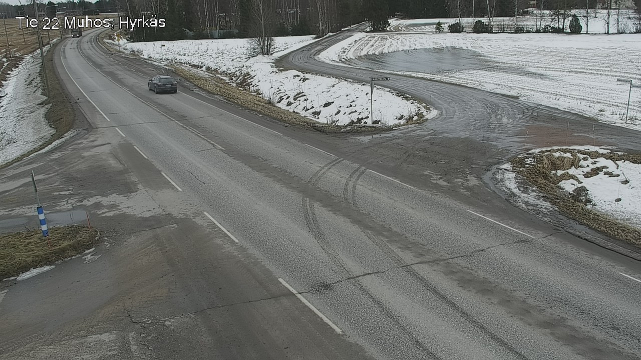 Weather Camera Image Väg 22 Muhos, Hyrkäs, Muhos, Pohjois-Pohjanmaa