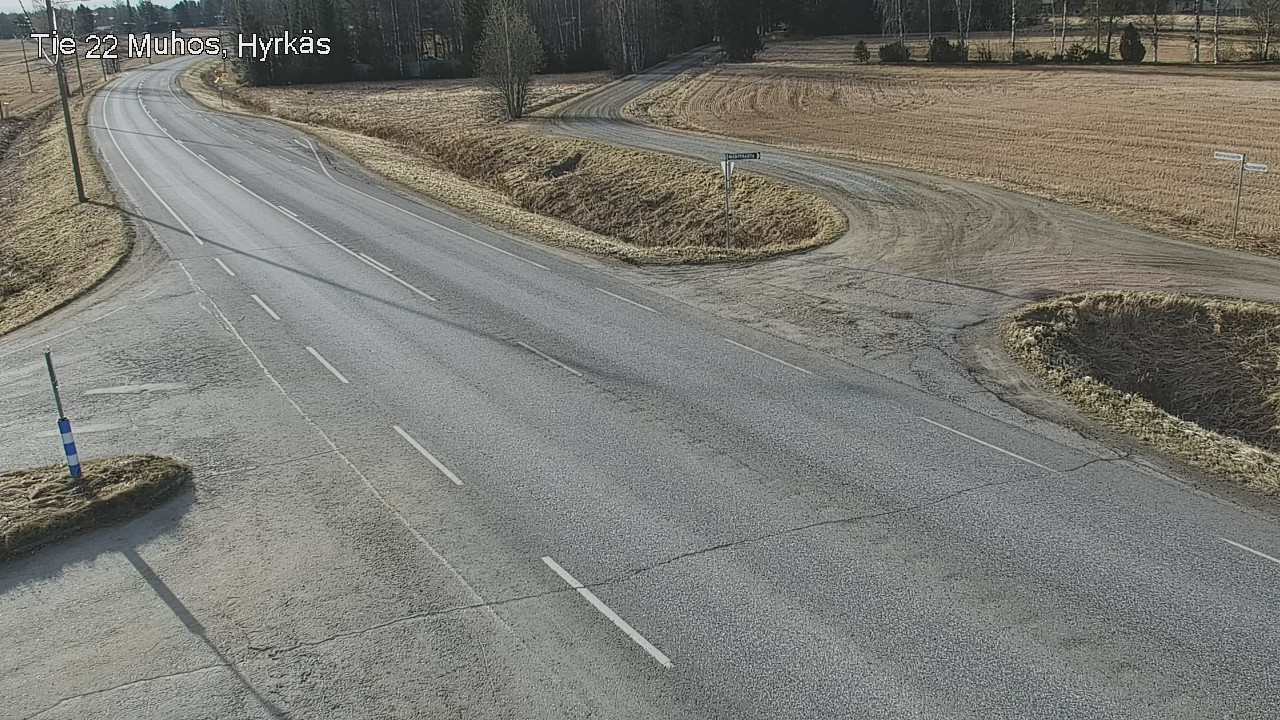Weather Camera Image Road 22 Muhos, Hyrkäs, Muhos, Pohjois-Pohjanmaa